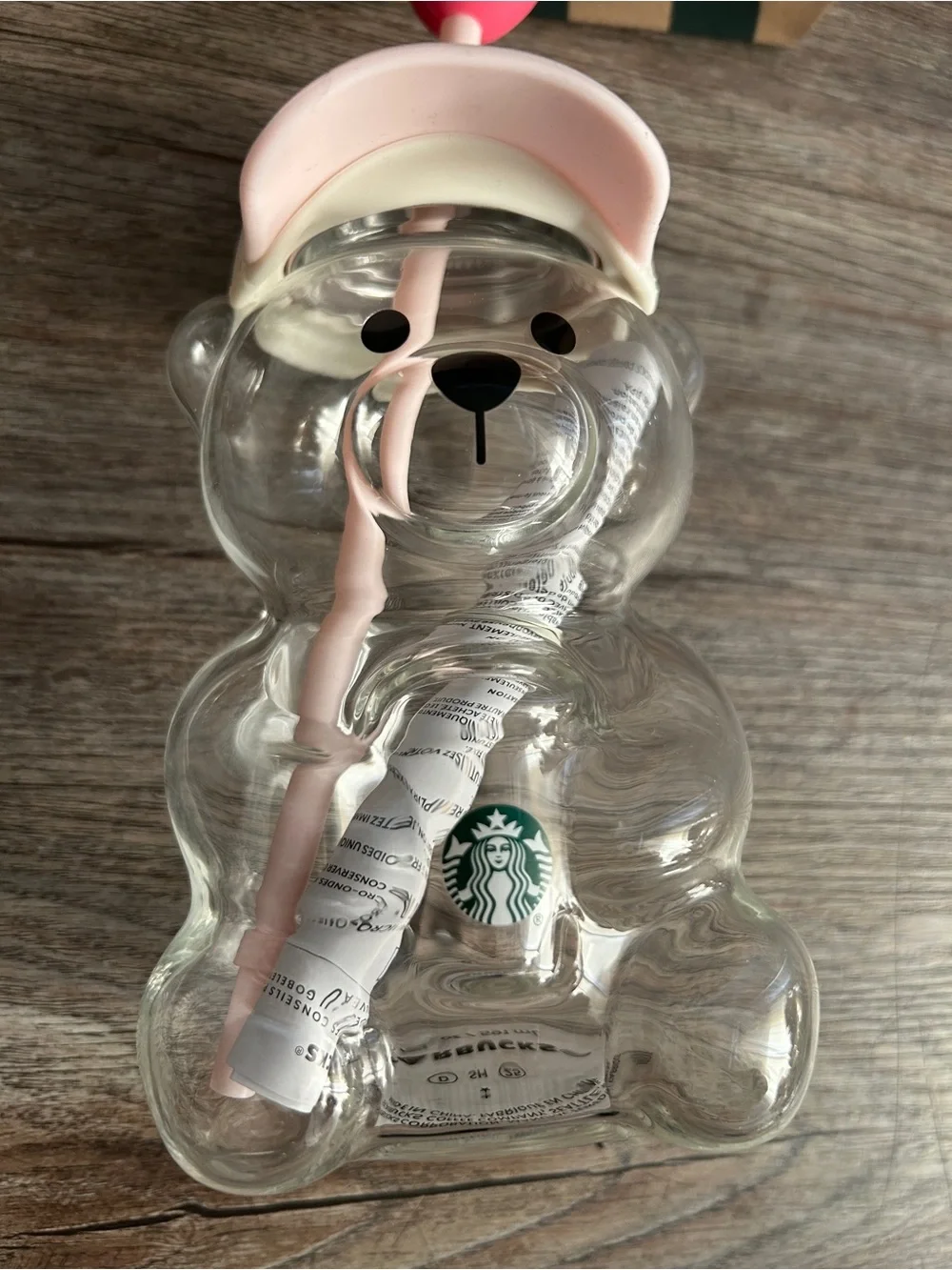 Starbucks Pink Bear barista cup with Strawberry Topper NWT 7/13 drop 2026